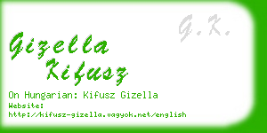 gizella kifusz business card